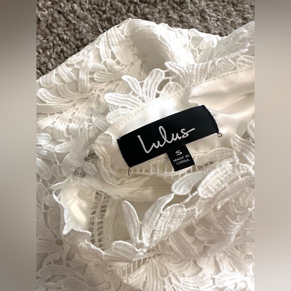 Lulus Divine Destiny White Lace Midi Dress Small NWOT - Picture 5 of 7